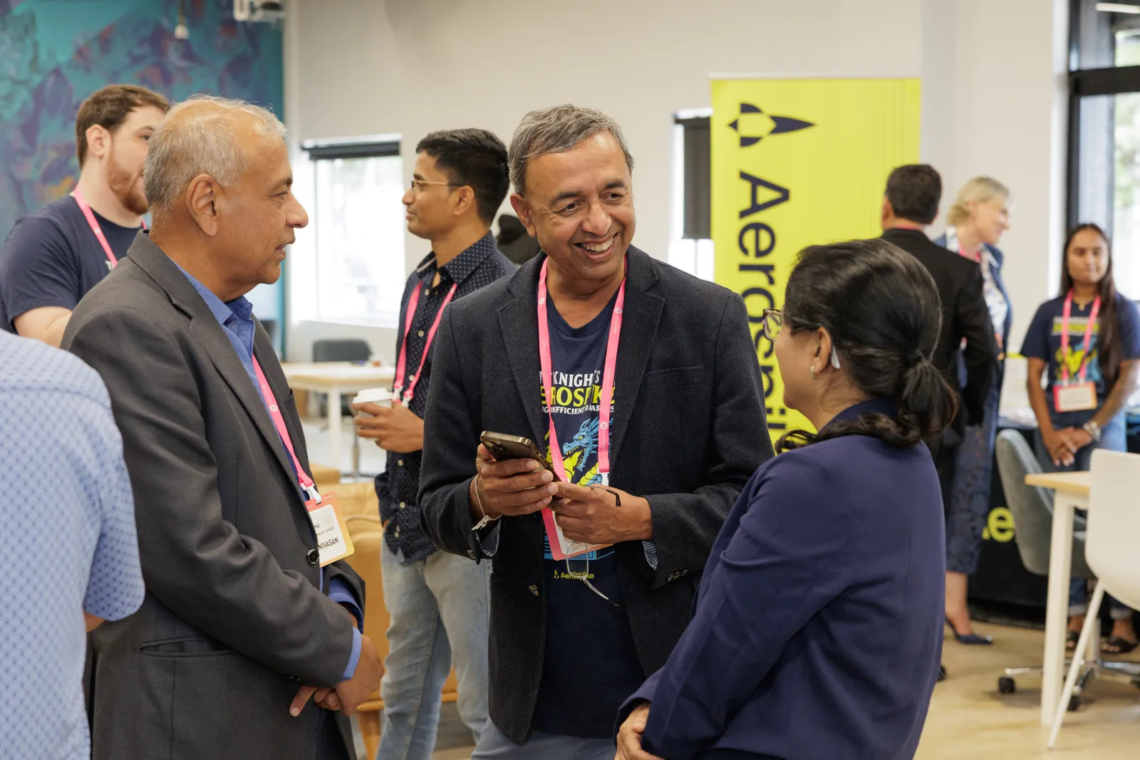 Aerospike community members connecting during an AI Loves Data event.